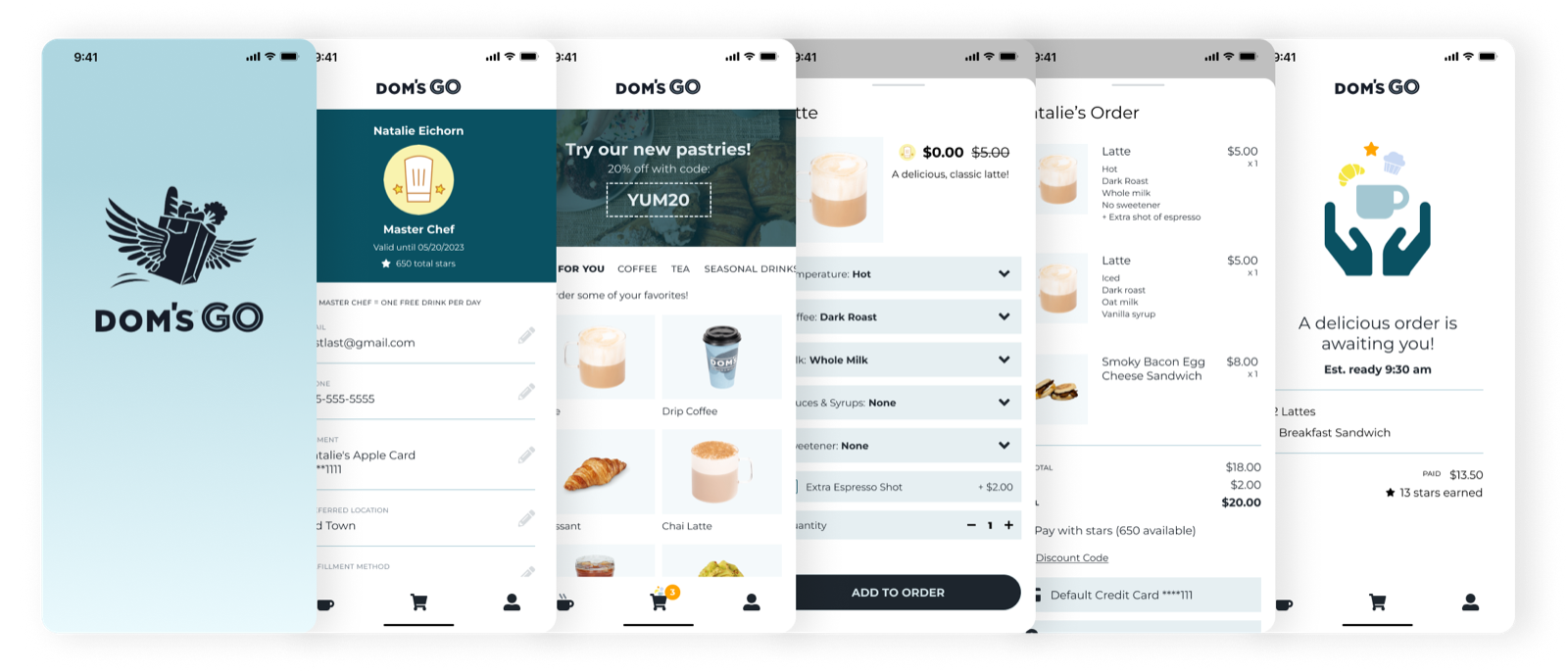 Dom's Kitchen and Market app redesign cover